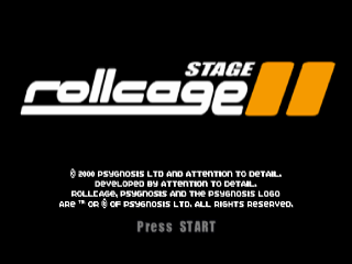 Rollcage title screen for Playstation